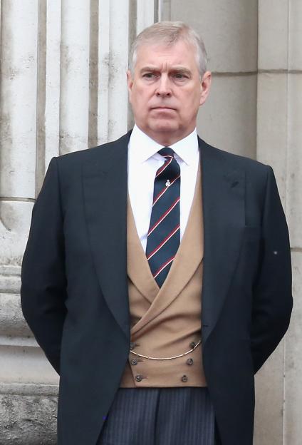 Prince Andrew, Duke of York, on the balcony of Buckingham Palace.