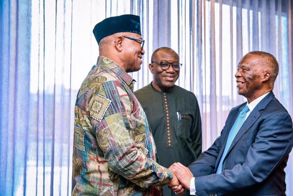 Peter Obi Meets with Mbeki and Ian Khama Behind Closed Doors in South Africa