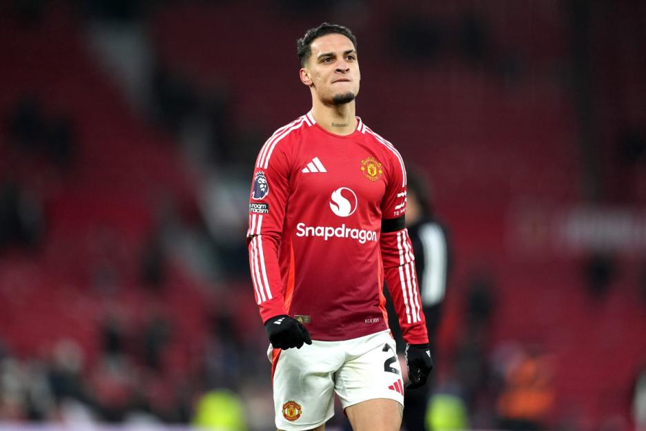 Antony during the Premier League match between Manchester United and Brighton and Hove Albion at Old Trafford.