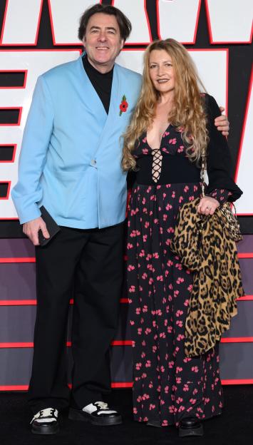 Jonathan Ross and Jane Goodman at "The Running Man" UK Premiere.
