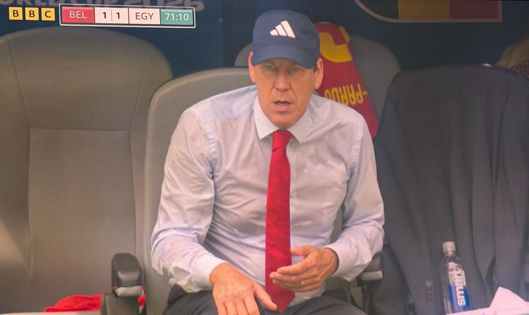 Belgium Coach Soaked on Live TV: Shirt Turns See-Through During World Cup Showdown!