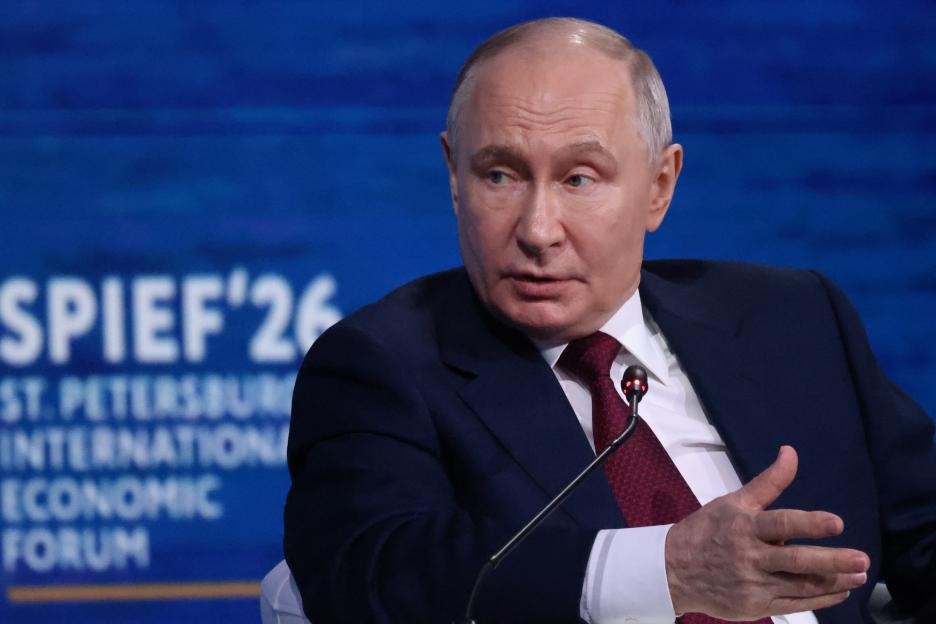 Russian President Vladimir Putin Participates In St. Petersburg International Economic Forum Plenary Session