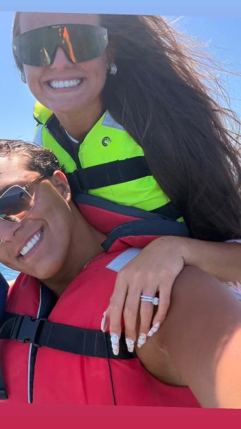 Venezuela Fury and Noah Price jet-skiing.