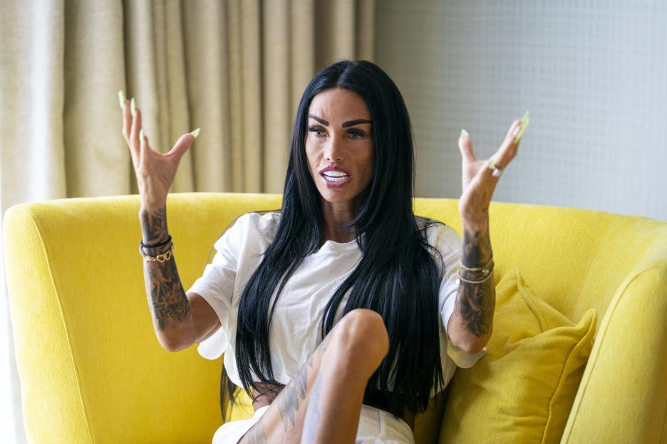 Katie Price speaking to Clemmie in Dubai.