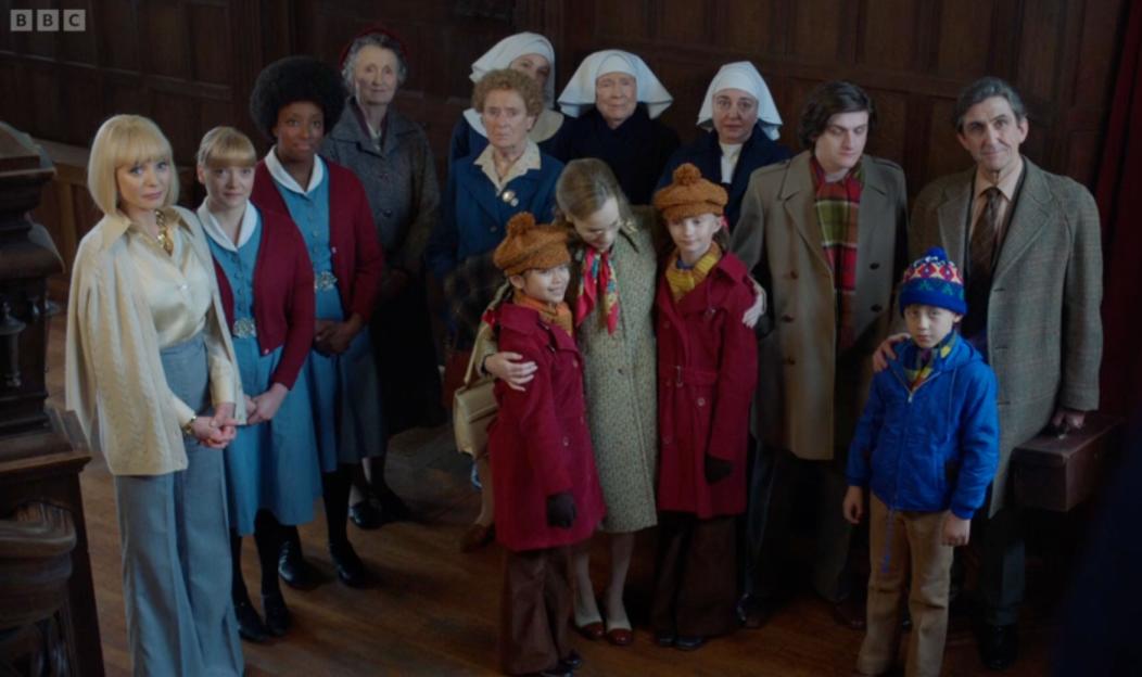 Cast members of the Call the Midwife Christmas Special 2025.