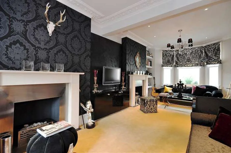 An interior view of Russell Brand's home in Hampstead.