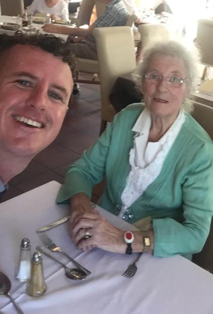 Joan Green with her grandson David Bolton.