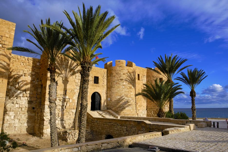 The 15th-century Fort Bordj el Kebir on the island of Djerba, Tunisia.