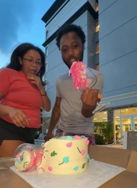 Shocking moment dad walks out on pregnant partner after discovering baby’s gender forcing mum to beg strangers for money