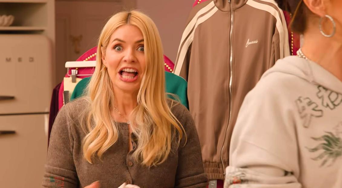 Holly Willoughby looking surprised with her mouth open.