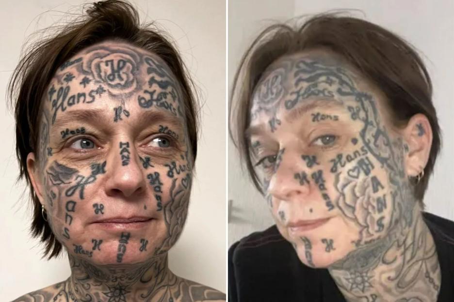 Woman Transforms Her Life After Getting Partner’s Name Tattooed 250 Times on Her Face and Body