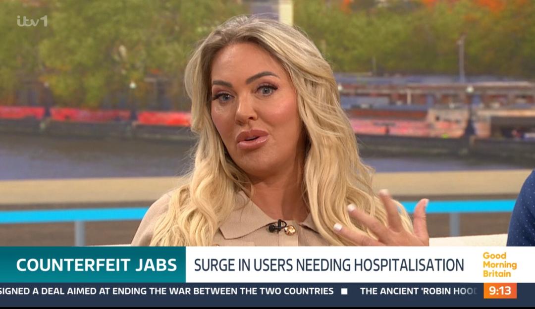 Aisleyne Horgan-Wallace revealing how fake fat jabs left her feeling "comatose."