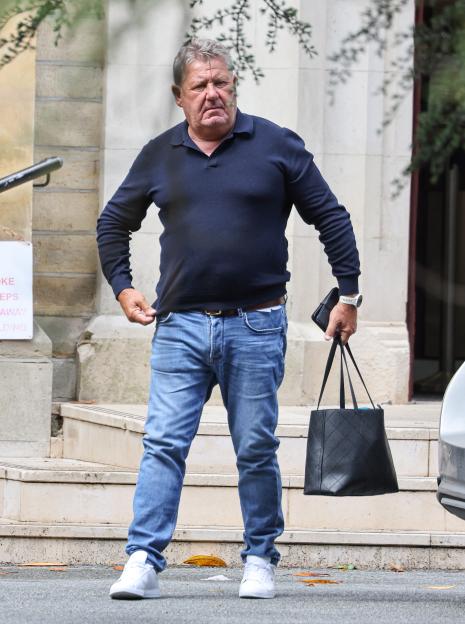Steve Benstock arriving at Snaresbrook Crown Court.