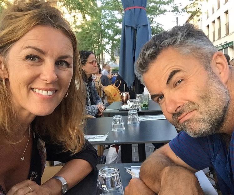 Trudi Burgess and Robert Easom sitting at a table.