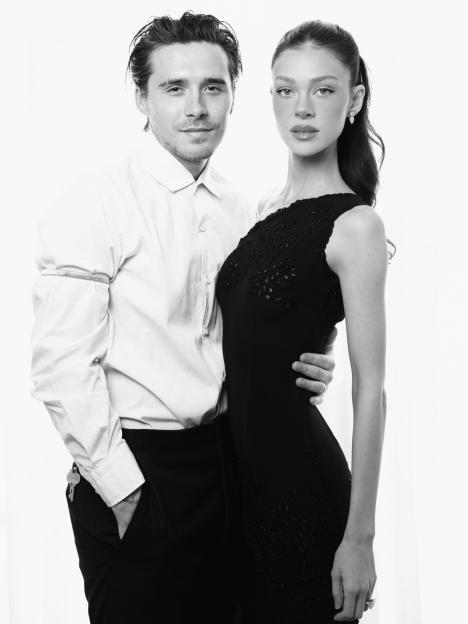 Brooklyn and Nicola Peltz Beckham posing together.