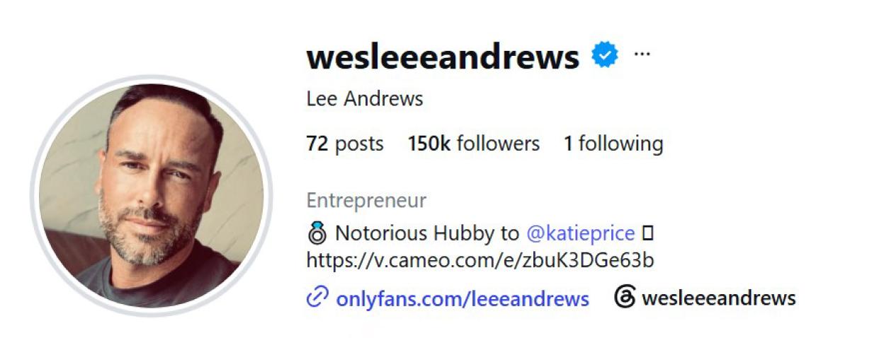 Lee Andrews Shakes Up Social Media Just a Day After Katie Price Calls Their Marriage ‘F**ked Up’
