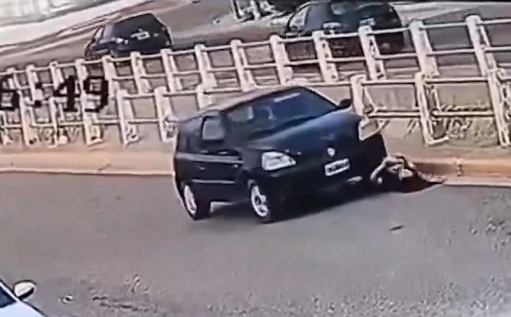 Shocking Moment: Woman Run Over by Her Own Car While Jump-Starting the Battery