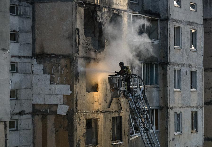 Several injured after Russian drone strikes in Kyiv districts