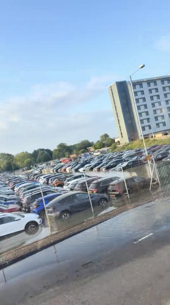 'Dozens of Cars Underwater at Heathrow Airport: Drivers Advised to Reach Out to Insurers'