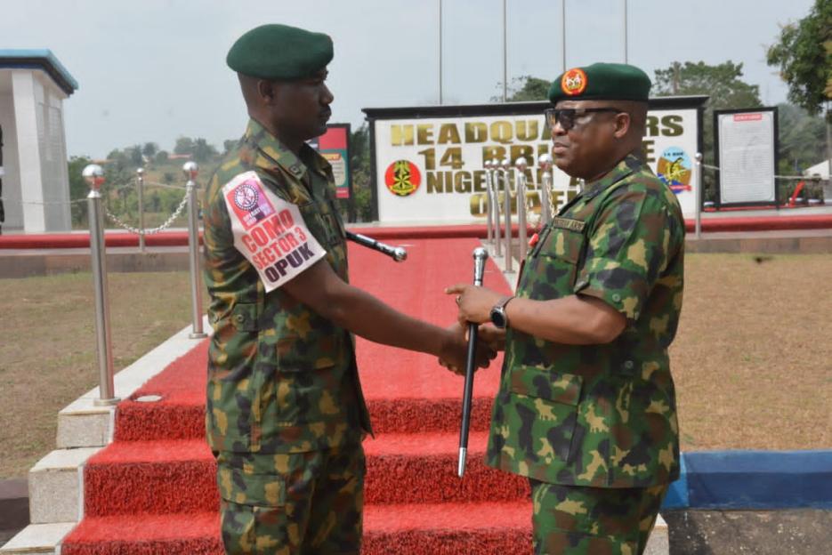 Brig. Gen. Dikko Assumes Command of 14 Brigade, Pledges Commitment to Army Professionalism