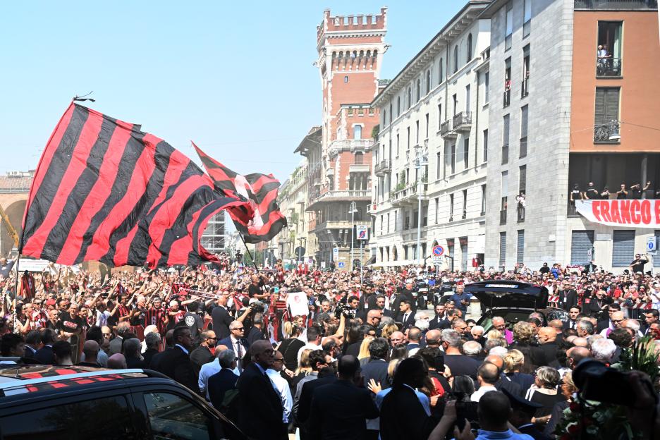 Football Legends Pay Tribute as Thousands of Fans Line the Streets for AC Milan Icon Franco Baresi's Funeral