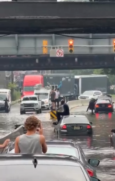 Severe flash flooding and thunderstorms in NYC and New Jersey.