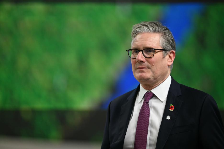 Prime Minister Keir Starmer speaking at the COP30 UN climate conference in Belem.