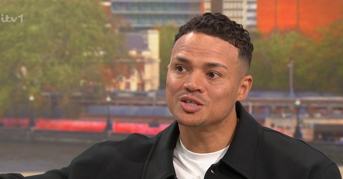 Jermaine Jenas on Good Morning Britain discussing his TV career.