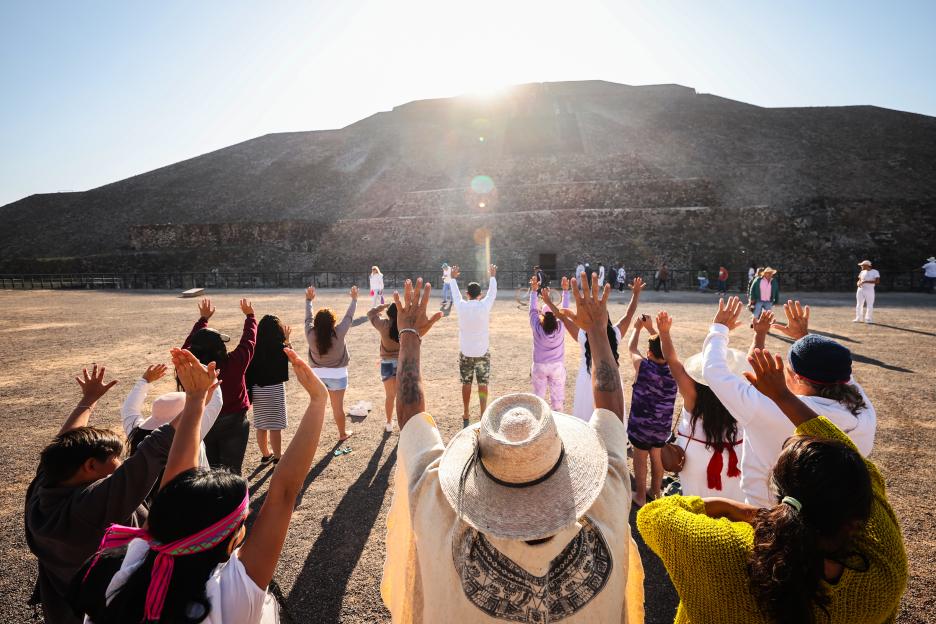 BESTPIX - People Gather at Teotihuacan Pyramids For Spring Equinox