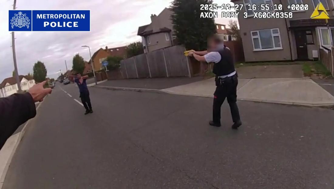 Shocking Scene: Police Taser Migrant Who Stabbed Dog Walker in Frenzied Attack