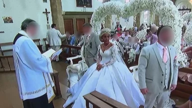 Watch moment bridezilla screams at ‘rude’ guests to ‘shut up’ from altar – when they talked over priest