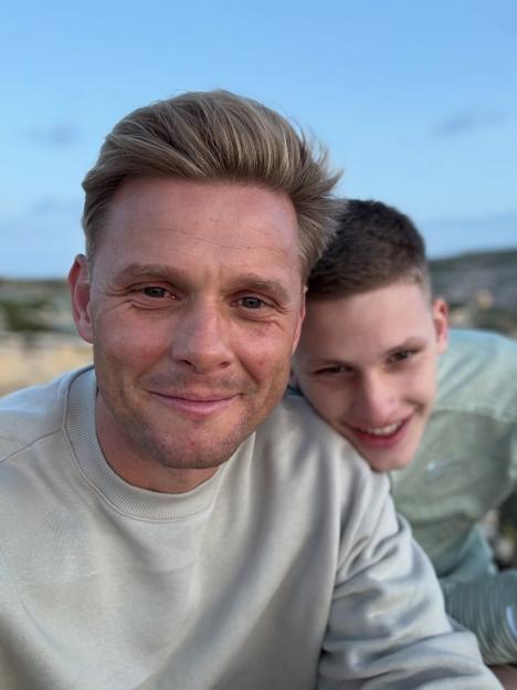 Freddy and Jeff Brazier smiling.