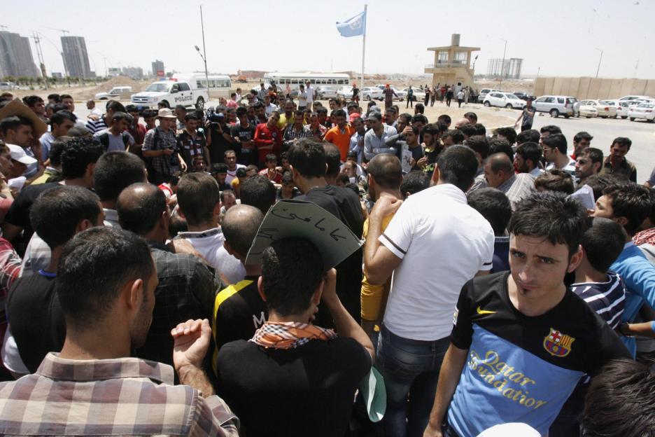 Yezidis protest in Erbil