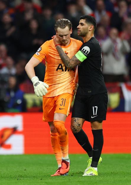 Igor Tudor, Interim Manager of Tottenham Hotspur, looks dejected with his arms crossed.