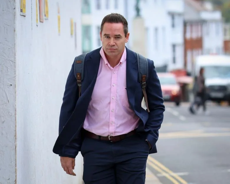 Kieran Hayler arrives at Lewes crown court.