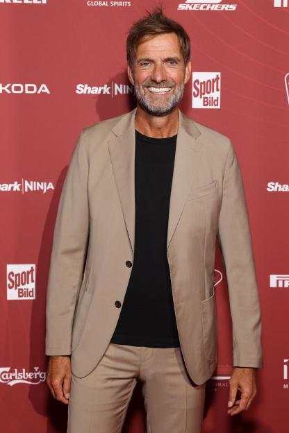 Jürgen Klopp smiling at the SPORT BILD Awards 2025 in Hamburg.