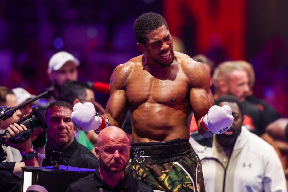 'Usyk's Priceless Reaction: Anthony Joshua Overcomes a Major Scare to Defeat Kristian Prenga!'
