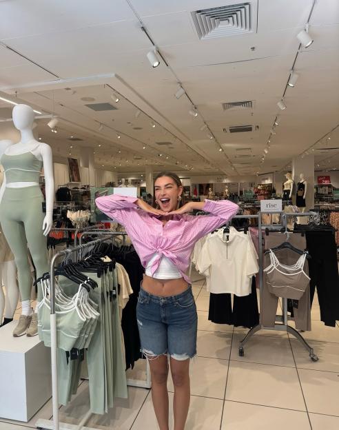 Zara McDermott in a department store.