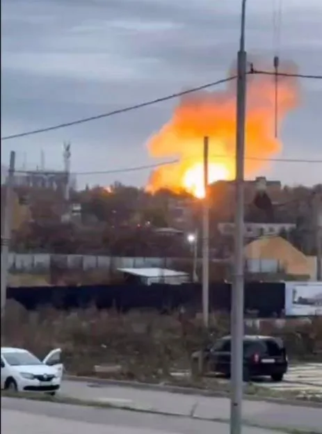 An explosion and fire at Russia's Proton defense plant in Oryol following a strike.