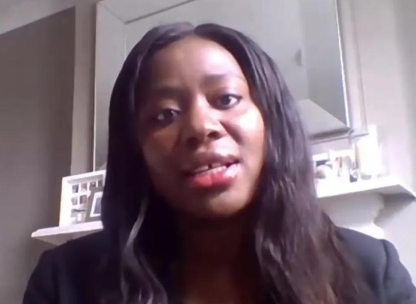 Miatta Nema Fahnbulleh speaking on Sky News.