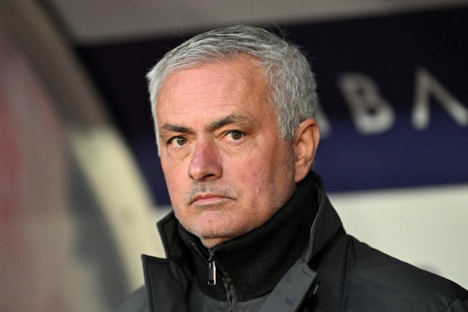 Jose Mourinho watching the Turkish Super Lig match between Sivasspor and Fenerbahce.