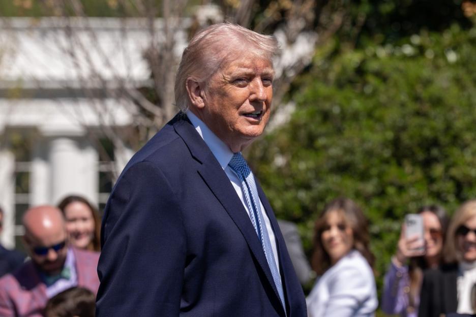 Donald Trump at the White House Easter Egg Roll.