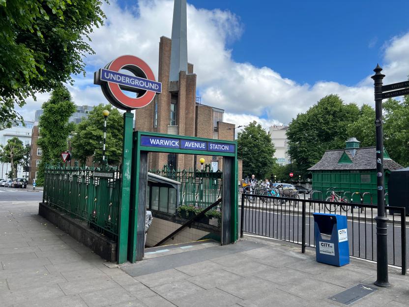 A general view of Warwick Avenue Tube station .