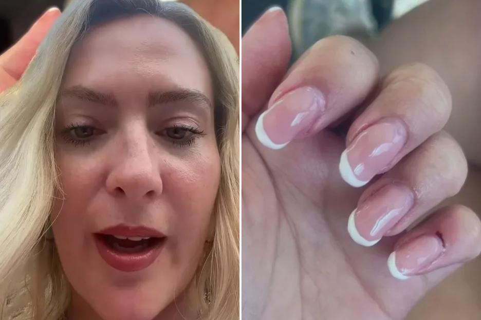 ‘Why are they melting?’ people gasp as woman asks for a ‘cute French mani’ & walks out with nails that are anything but