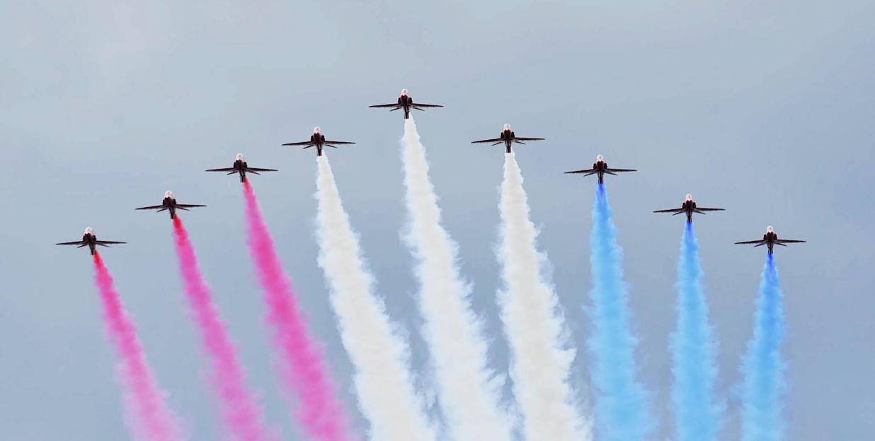 Queen Elizabeth II Presents New Colours At RAF Fairford