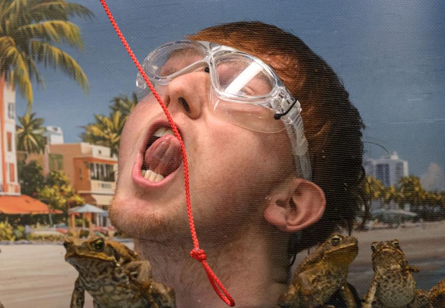 Angry Ginge participating in a Bushtucker Trial on "I'm a Celebrity... Get Me Out of Here!"