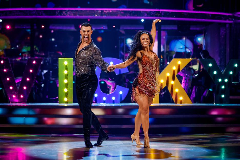 Kai Widdrington and Vicky Pattison performing on Strictly Come Dancing.