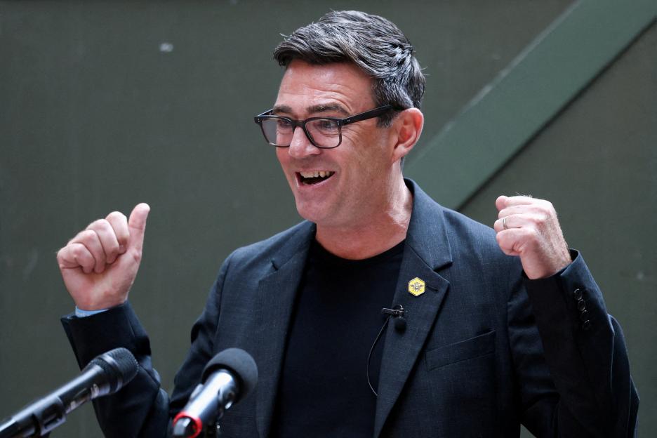 : Britain's Makerfield MP Burnham delivers a speech at the People's History Museum in Manchester