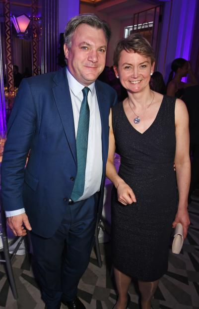 Ed Balls and Yvette Cooper attend The London Evening Standard British Film Awards.