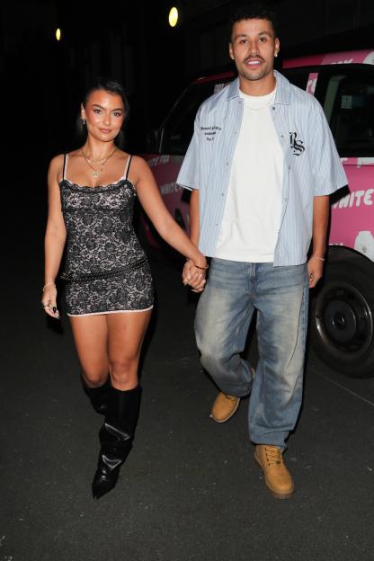 Megan Forte Clarke and Connor Phillips attending the White Fox Wonderland Pop-Up Shop.